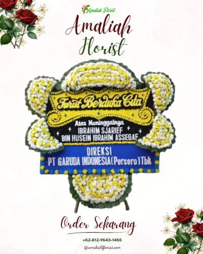 Papan Bunga Duka di Saga